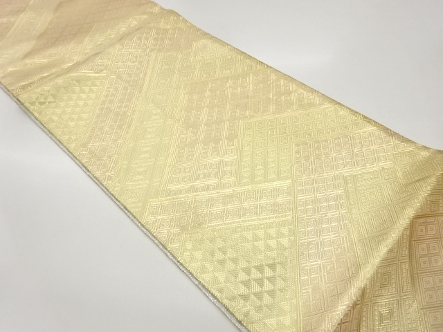 佐賀錦菱尽くし模様織出し全通袋帯